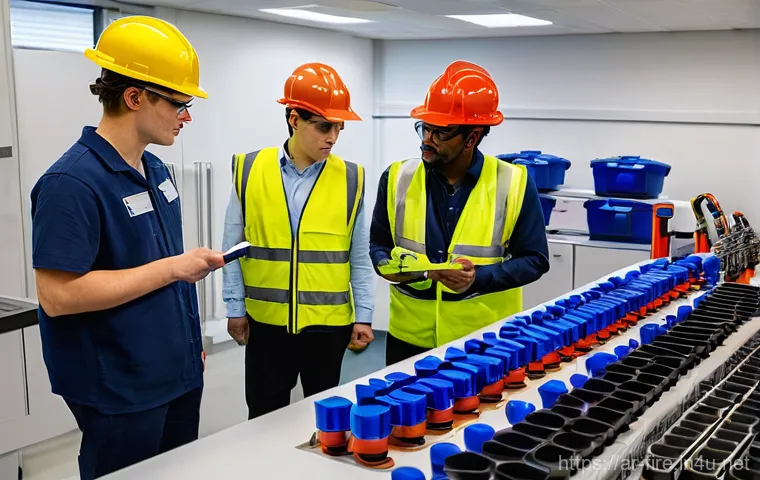 화재안전관리기술자의 경력 개발 로드맵 - A diligent male fire safety technician of Middle Eastern descent, dressed in a clean, professional u...