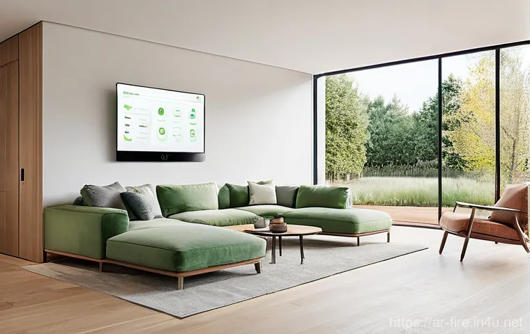 화재안전관리 실무와 관련된 최신 법령 요약 - **Prompt 1: Smart Home Fire Safety Hub**
    "A cozy, modern living room bathed in warm, soft light,...