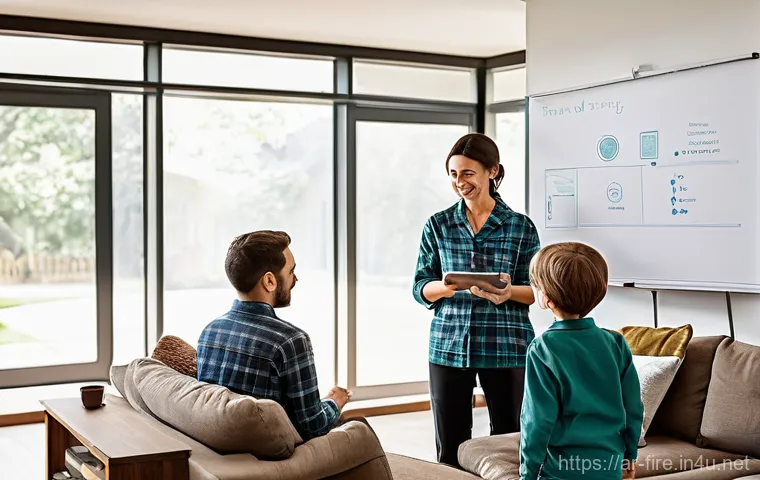 화재안전관리 실무와 관련된 최신 법령 요약 - **Prompt 2: Community Fire Safety Drill for Families**
    "A dynamic image showing a diverse group ...