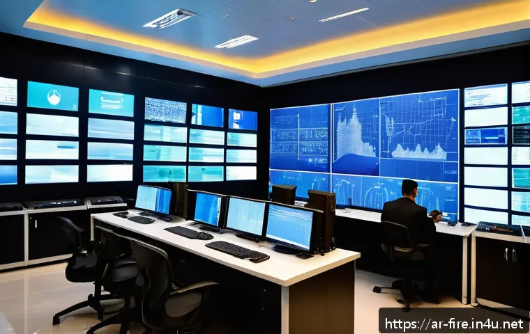 화재안전관리 실무와 관련된 최신 기술 동향 - A modern industrial fire safety control room in a Middle Eastern facility, featuring advanced smart ...